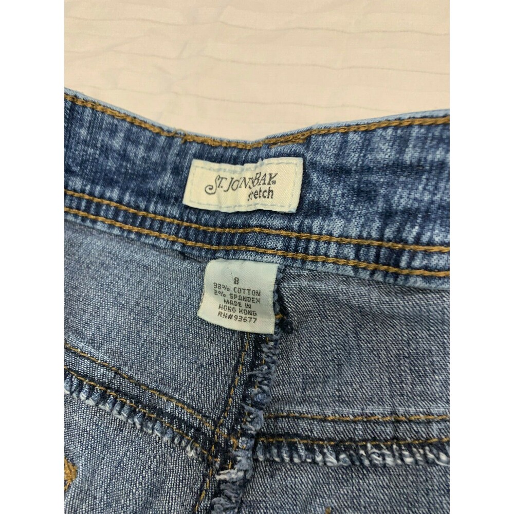 ST JOHNS BAY STRETCH WOMENS JEANS SHORTS SIZE 8 - Picture 2 of 4